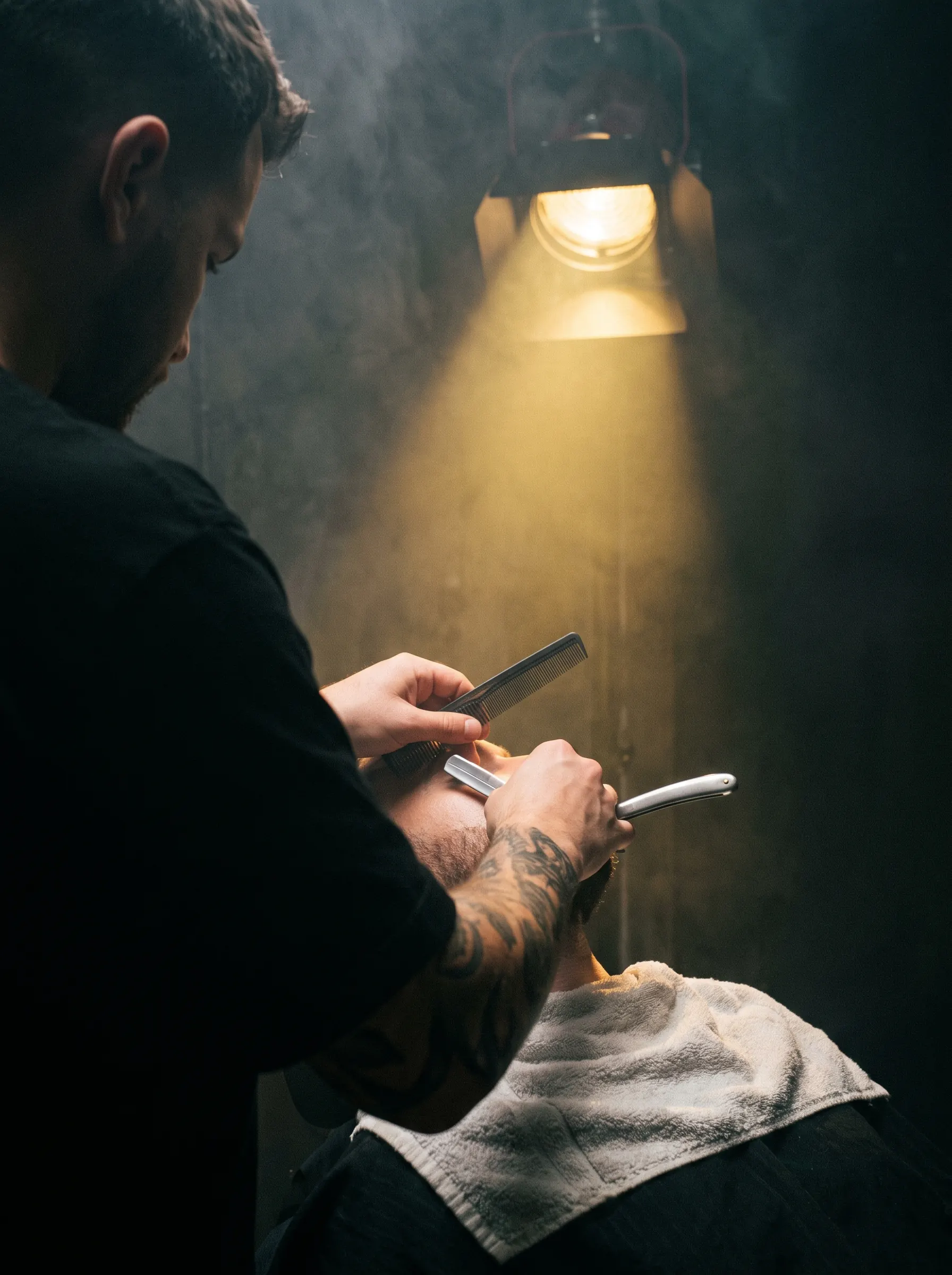 Un barbier au rasoir